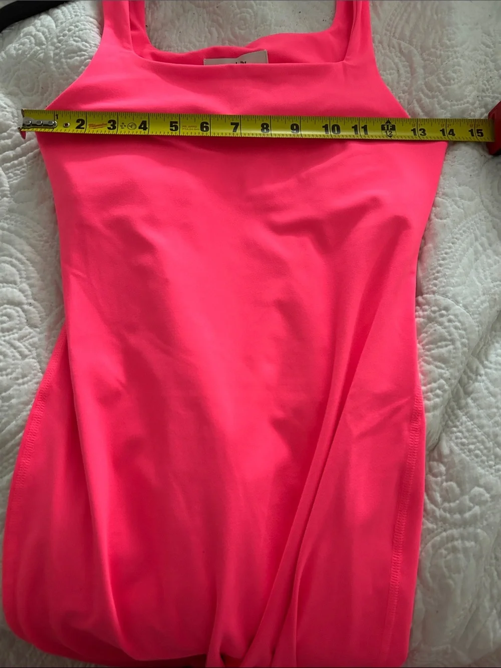 Anthropologie Daily Practice Bright Neon Pink  Tank Dress Size XS